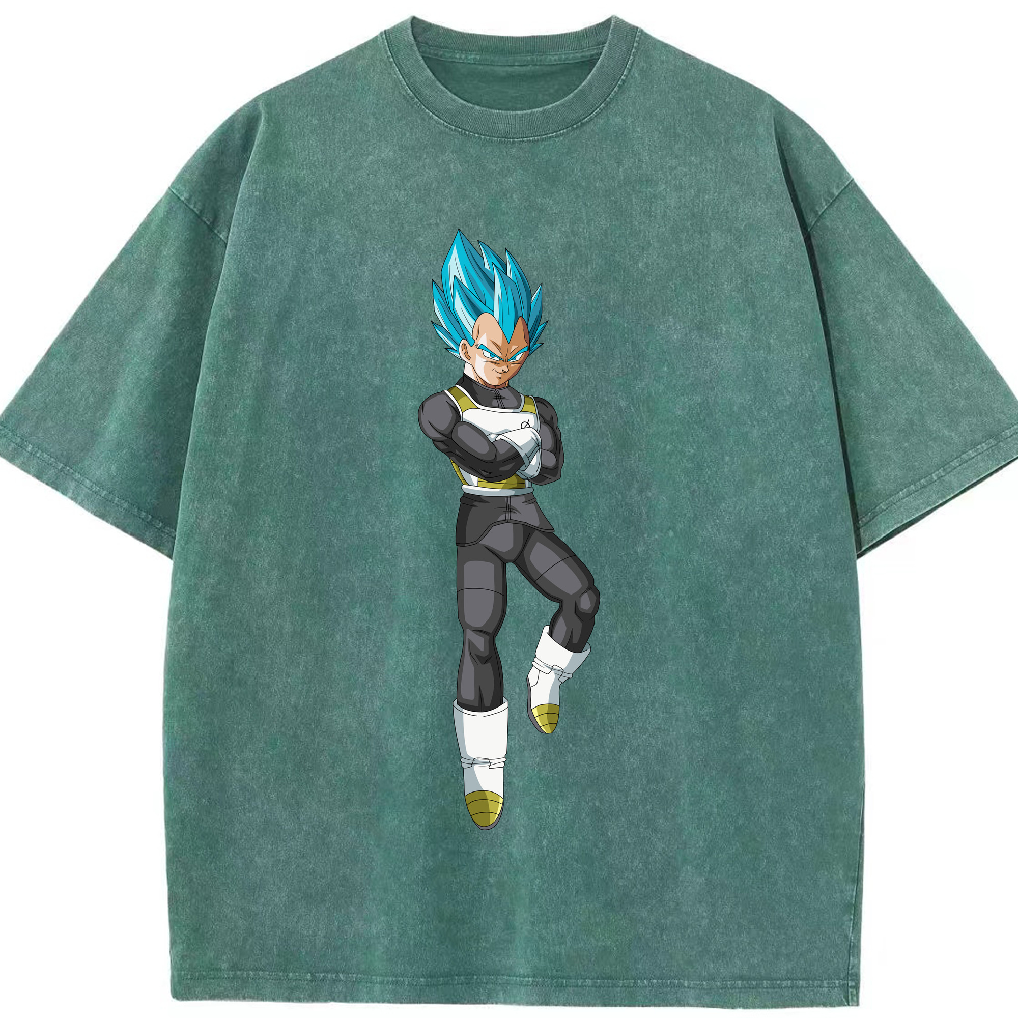 （画像用） ドラゴンボール ベジータ四世（Bejīta Yonsei）DRAGON BALL Vegeta IV 綿100% ヴィンテージ風 半袖Tシャツ（フロントプリント）